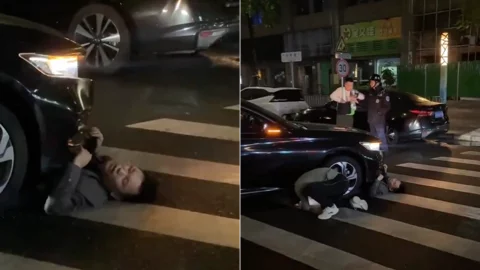 广州花都醉酒男子事故