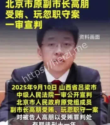 北京市原副市长高朋腐败案